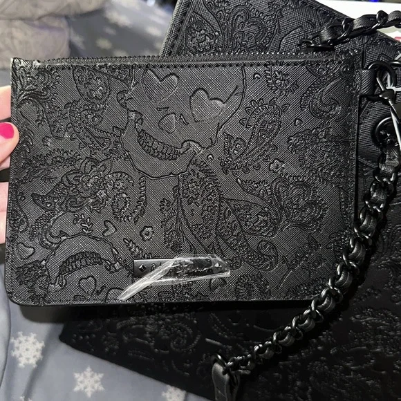 Betsey Johnson Black Embossed Shoulder Bag - Picture 2 of 15